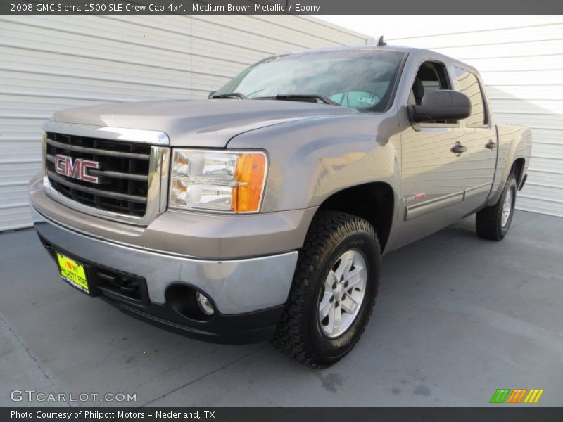Medium Brown Metallic / Ebony 2008 GMC Sierra 1500 SLE Crew Cab 4x4
