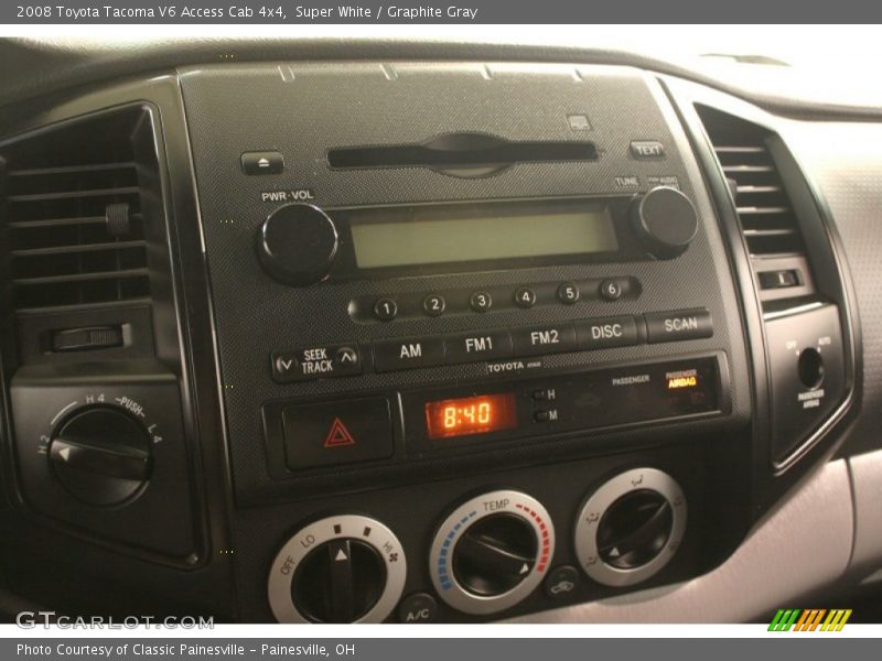 Super White / Graphite Gray 2008 Toyota Tacoma V6 Access Cab 4x4