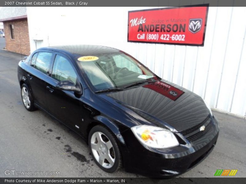 Black / Gray 2007 Chevrolet Cobalt SS Sedan