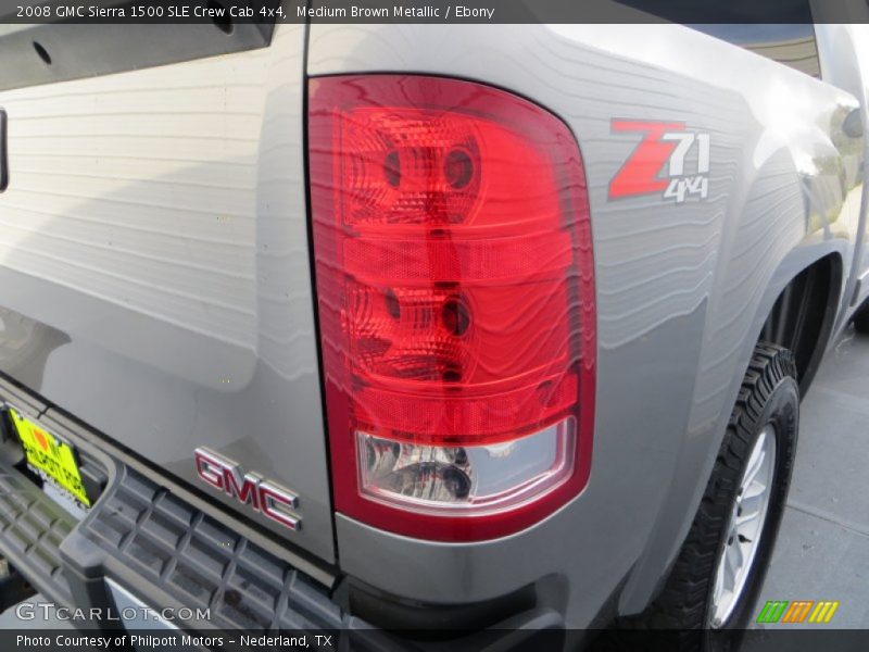 Medium Brown Metallic / Ebony 2008 GMC Sierra 1500 SLE Crew Cab 4x4
