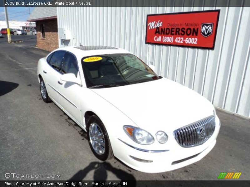 White Opal / Neutral 2008 Buick LaCrosse CXL
