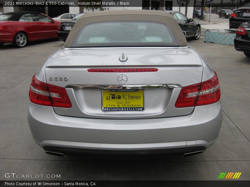 Iridium Silver Metallic / Black 2011 Mercedes-Benz E 550 Cabriolet