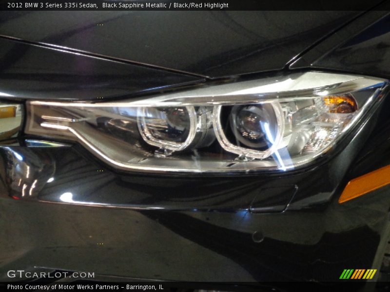 Black Sapphire Metallic / Black/Red Highlight 2012 BMW 3 Series 335i Sedan