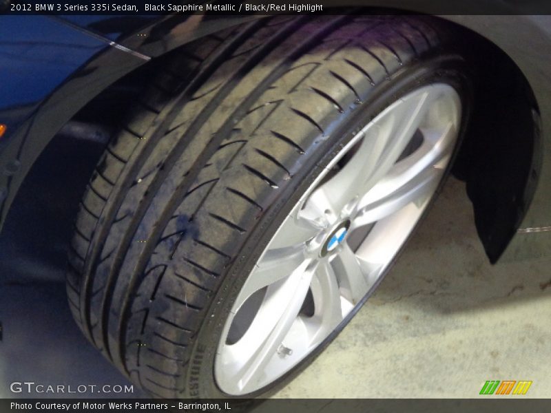 Black Sapphire Metallic / Black/Red Highlight 2012 BMW 3 Series 335i Sedan