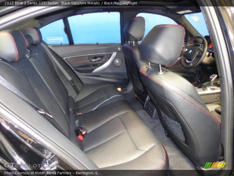 Black Sapphire Metallic / Black/Red Highlight 2012 BMW 3 Series 335i Sedan