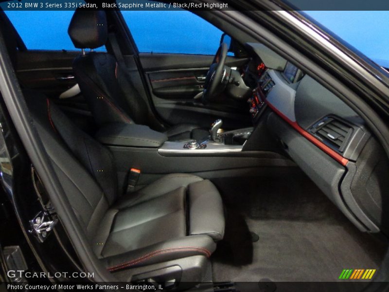 Black Sapphire Metallic / Black/Red Highlight 2012 BMW 3 Series 335i Sedan