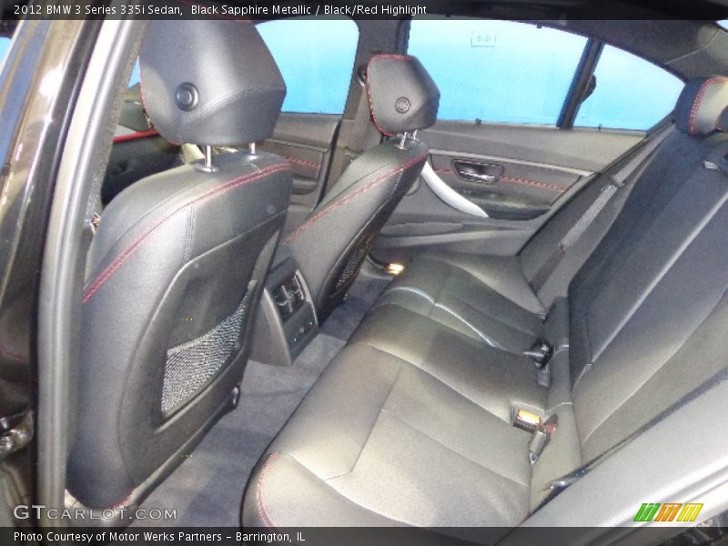 Black Sapphire Metallic / Black/Red Highlight 2012 BMW 3 Series 335i Sedan