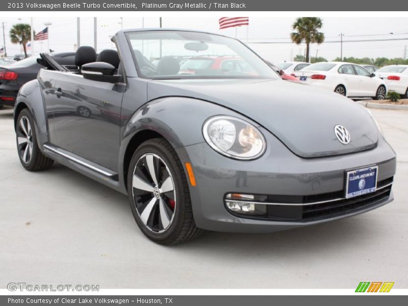 Platinum Gray Metallic / Titan Black 2013 Volkswagen Beetle Turbo Convertible