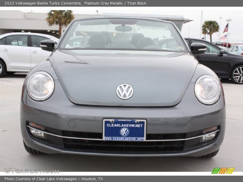 Platinum Gray Metallic / Titan Black 2013 Volkswagen Beetle Turbo Convertible