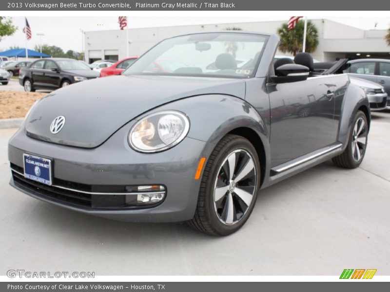 Platinum Gray Metallic / Titan Black 2013 Volkswagen Beetle Turbo Convertible