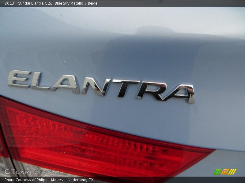 Blue Sky Metallic / Beige 2013 Hyundai Elantra GLS