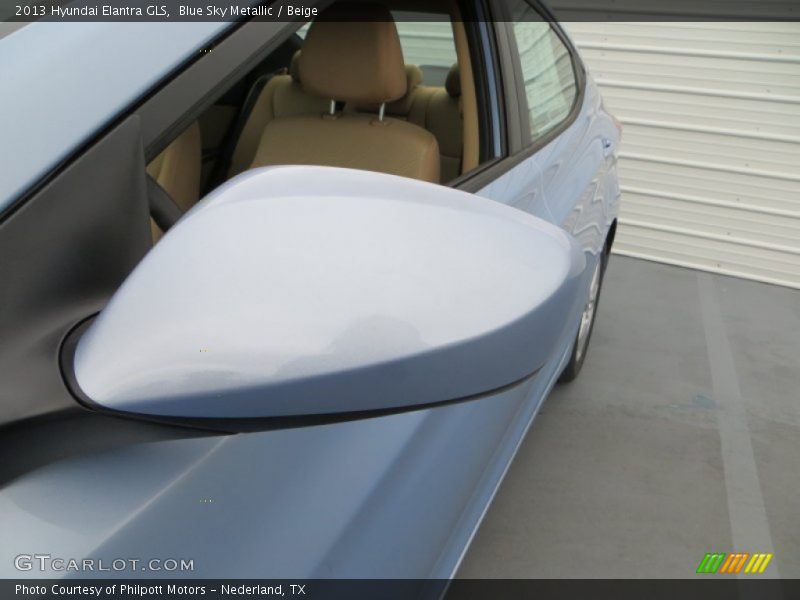 Blue Sky Metallic / Beige 2013 Hyundai Elantra GLS