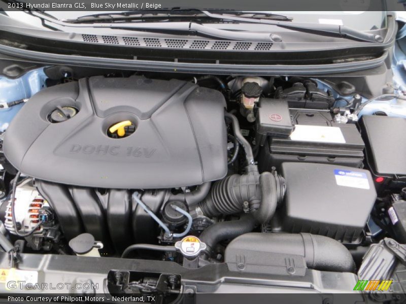 Blue Sky Metallic / Beige 2013 Hyundai Elantra GLS