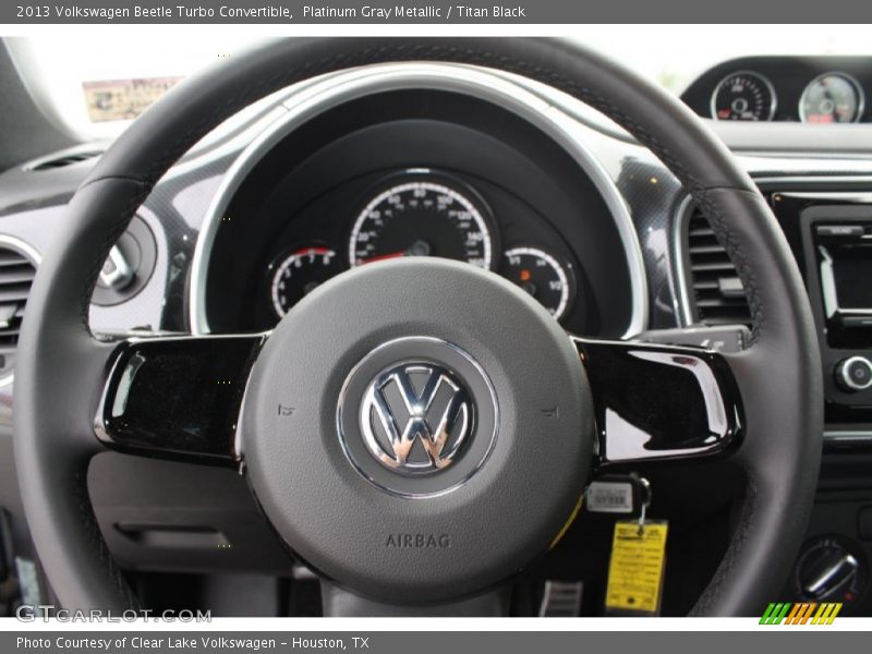 Platinum Gray Metallic / Titan Black 2013 Volkswagen Beetle Turbo Convertible