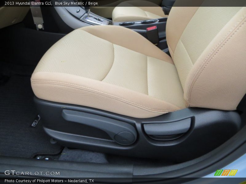 Blue Sky Metallic / Beige 2013 Hyundai Elantra GLS