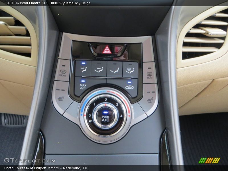 Blue Sky Metallic / Beige 2013 Hyundai Elantra GLS