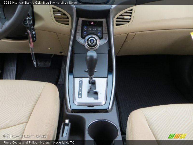 Blue Sky Metallic / Beige 2013 Hyundai Elantra GLS