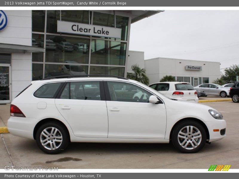 Candy White / Cornsilk Beige 2013 Volkswagen Jetta TDI SportWagen