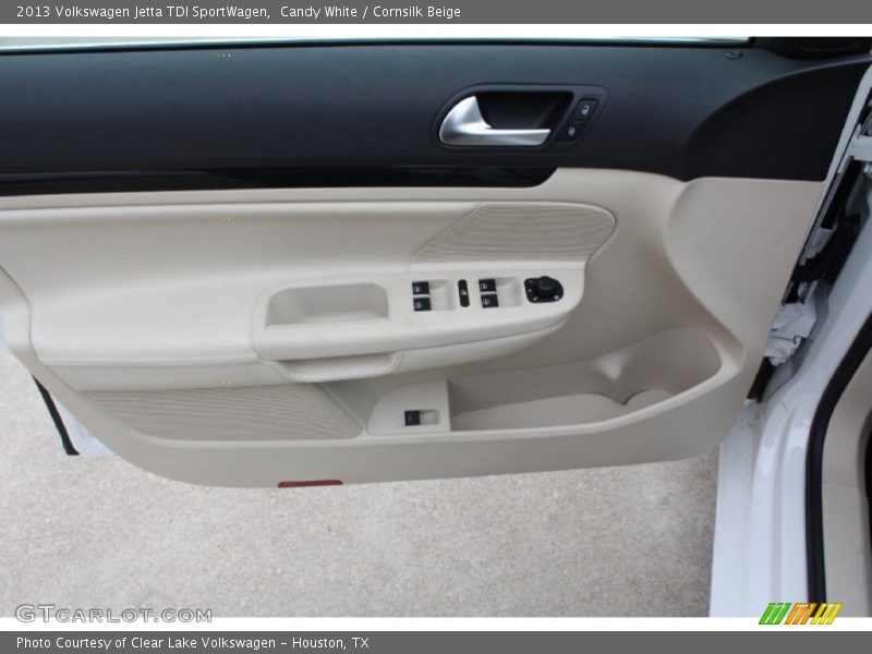 Candy White / Cornsilk Beige 2013 Volkswagen Jetta TDI SportWagen