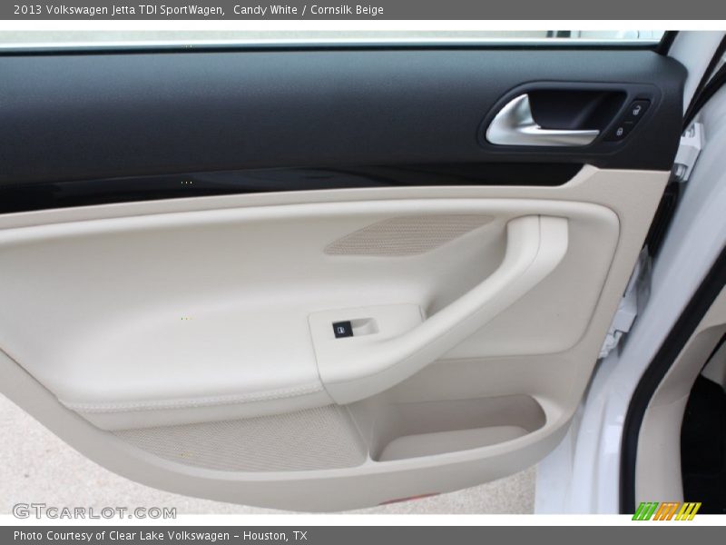 Candy White / Cornsilk Beige 2013 Volkswagen Jetta TDI SportWagen