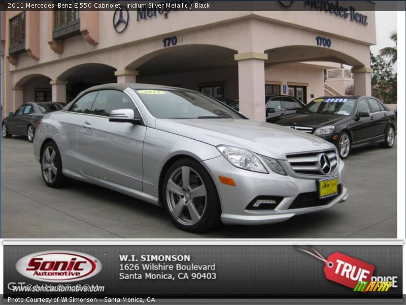 Iridium Silver Metallic / Black 2011 Mercedes-Benz E 550 Cabriolet