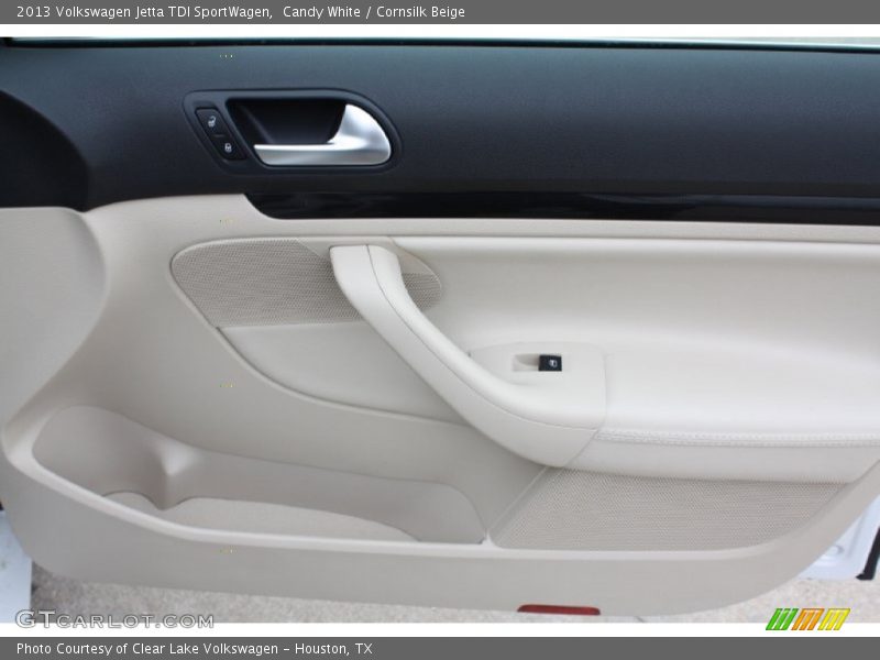 Candy White / Cornsilk Beige 2013 Volkswagen Jetta TDI SportWagen