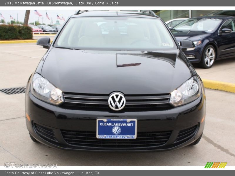 Black Uni / Cornsilk Beige 2013 Volkswagen Jetta TDI SportWagen