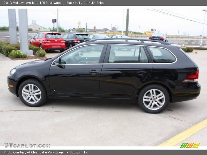 Black Uni / Cornsilk Beige 2013 Volkswagen Jetta TDI SportWagen