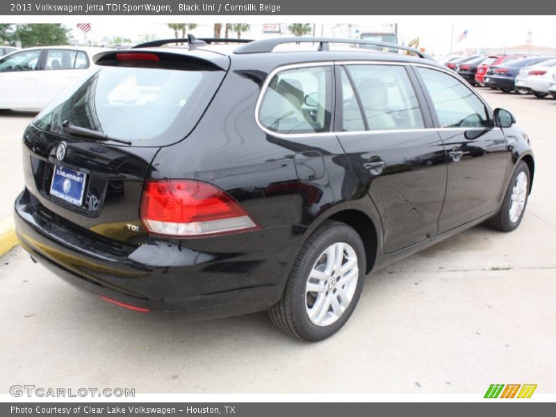 Black Uni / Cornsilk Beige 2013 Volkswagen Jetta TDI SportWagen