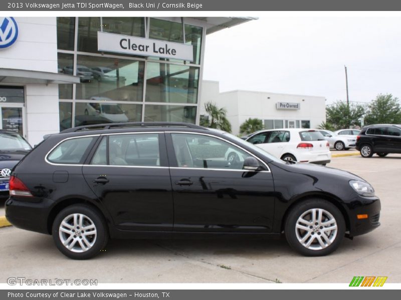Black Uni / Cornsilk Beige 2013 Volkswagen Jetta TDI SportWagen