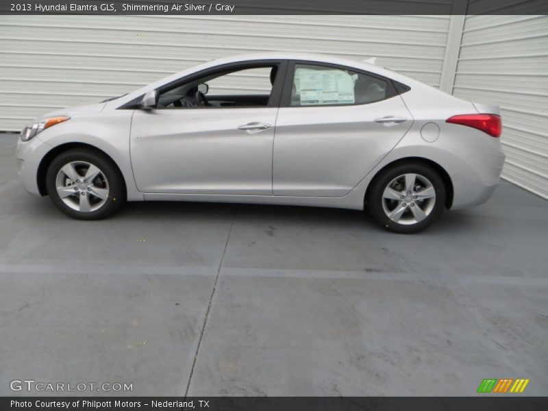 Shimmering Air Silver / Gray 2013 Hyundai Elantra GLS