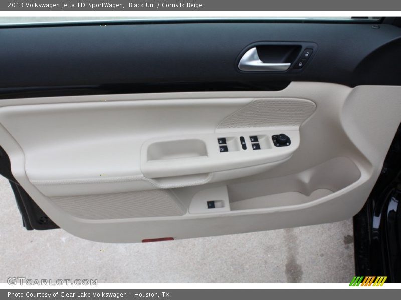 Black Uni / Cornsilk Beige 2013 Volkswagen Jetta TDI SportWagen