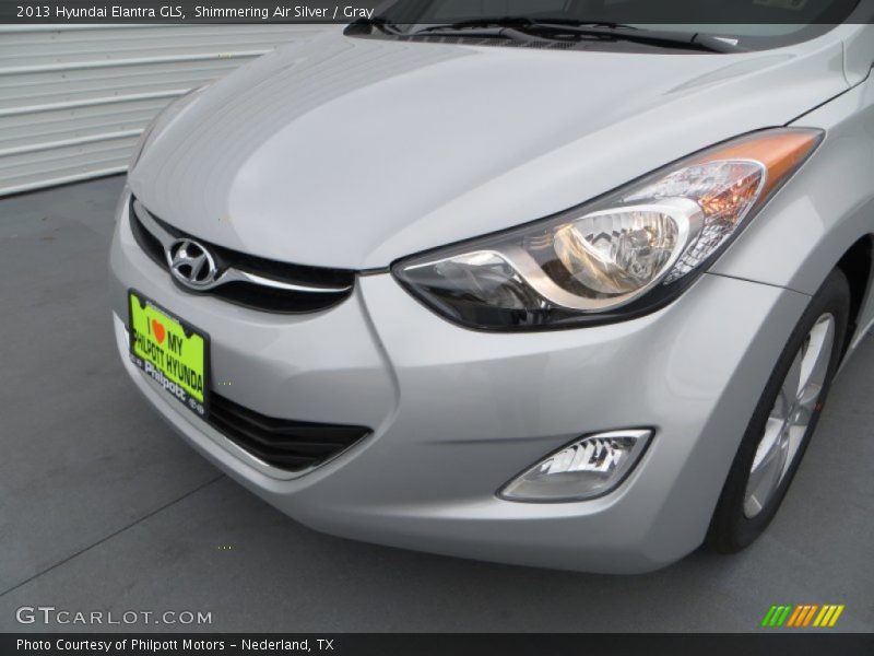 Shimmering Air Silver / Gray 2013 Hyundai Elantra GLS