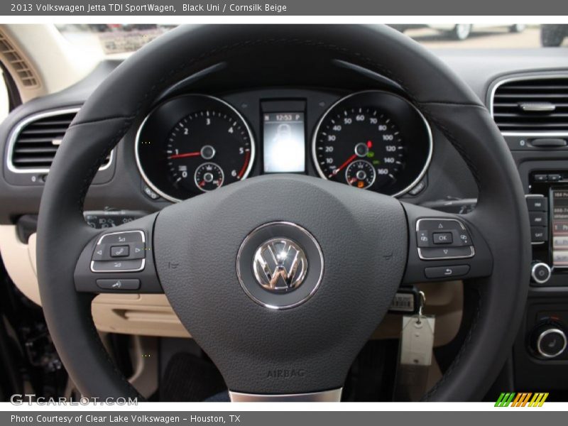 Black Uni / Cornsilk Beige 2013 Volkswagen Jetta TDI SportWagen