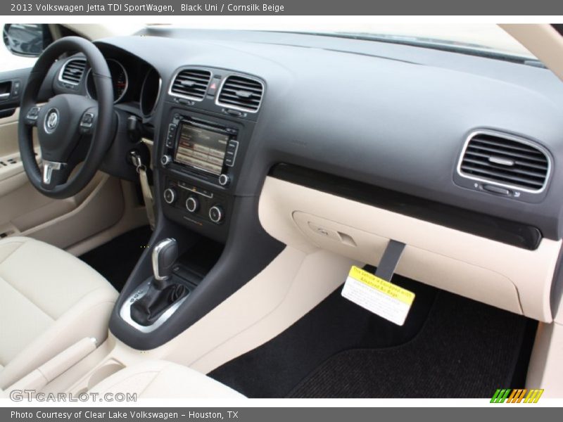 Black Uni / Cornsilk Beige 2013 Volkswagen Jetta TDI SportWagen