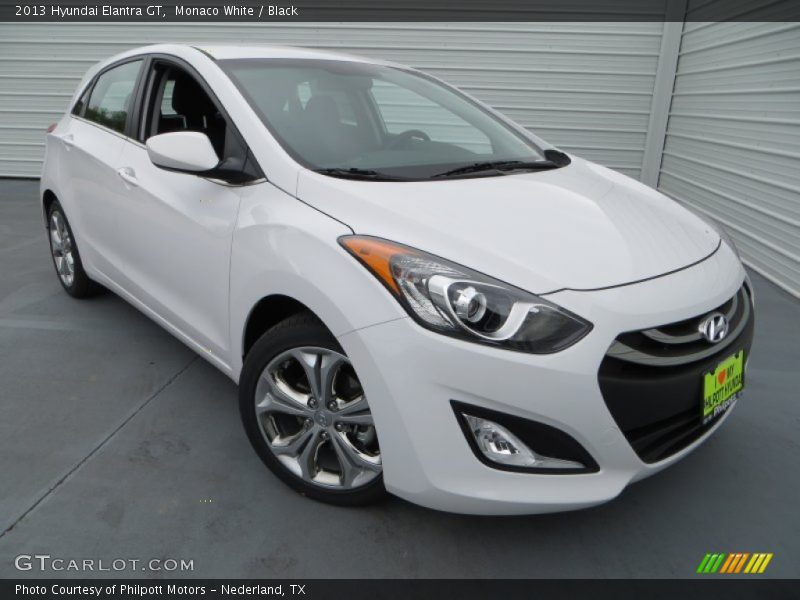 Monaco White / Black 2013 Hyundai Elantra GT