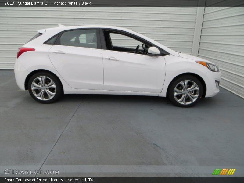 Monaco White / Black 2013 Hyundai Elantra GT