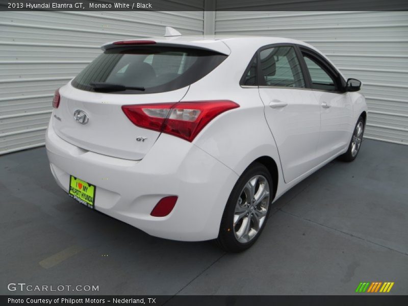 Monaco White / Black 2013 Hyundai Elantra GT