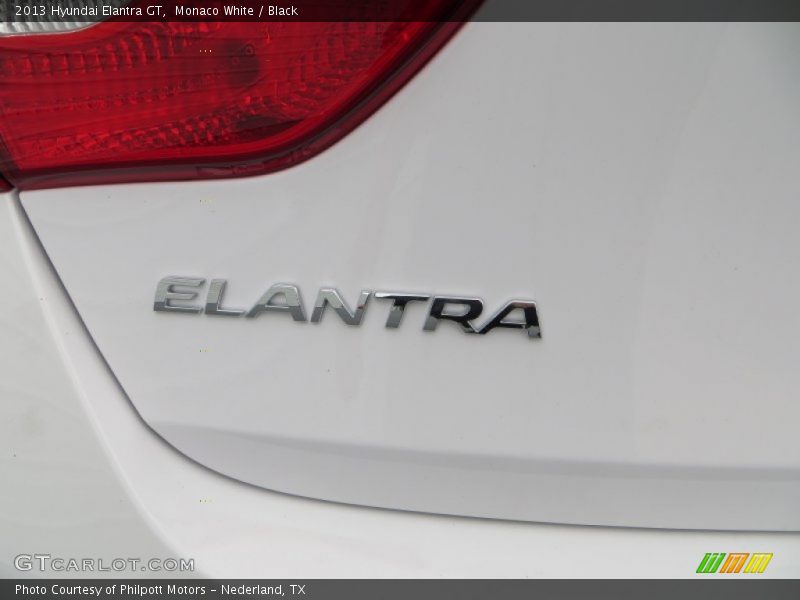 Monaco White / Black 2013 Hyundai Elantra GT