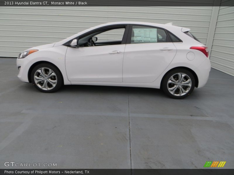 Monaco White / Black 2013 Hyundai Elantra GT