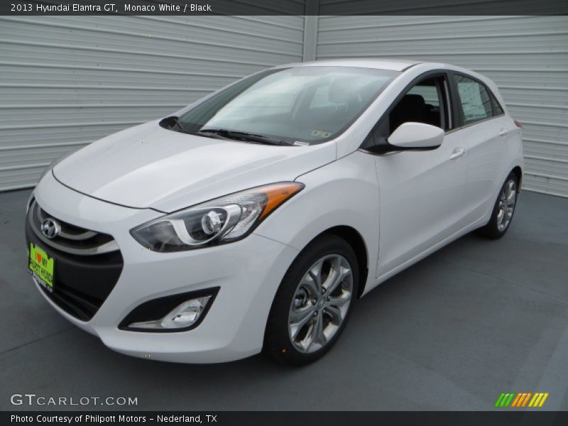 Monaco White / Black 2013 Hyundai Elantra GT