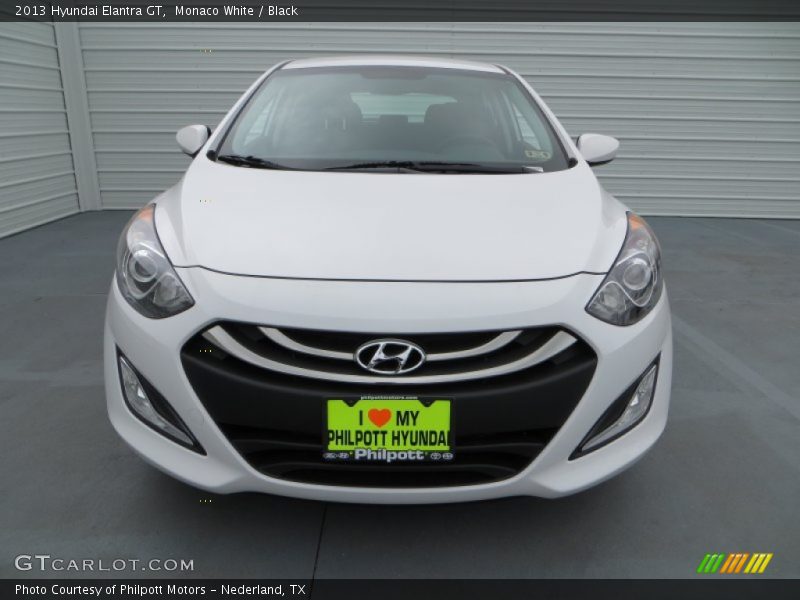 Monaco White / Black 2013 Hyundai Elantra GT