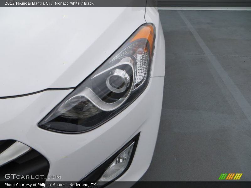 Monaco White / Black 2013 Hyundai Elantra GT