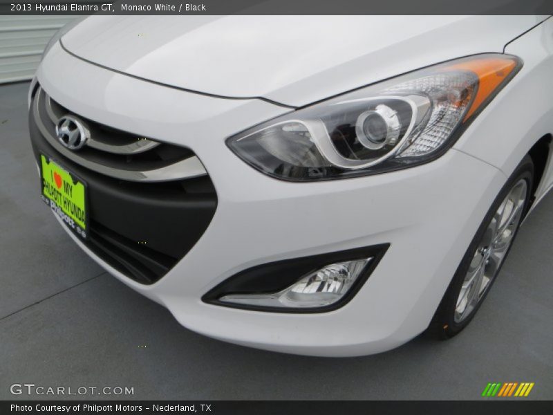 Monaco White / Black 2013 Hyundai Elantra GT