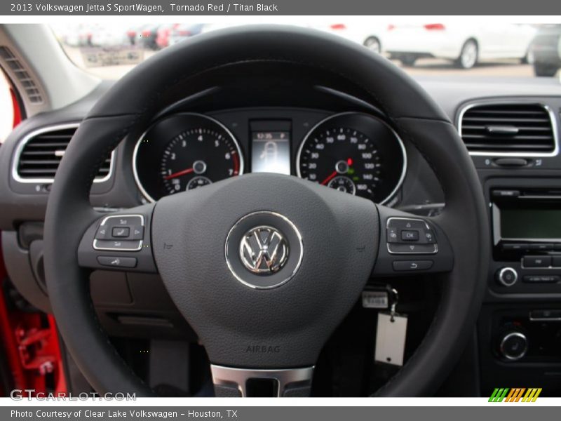 Tornado Red / Titan Black 2013 Volkswagen Jetta S SportWagen