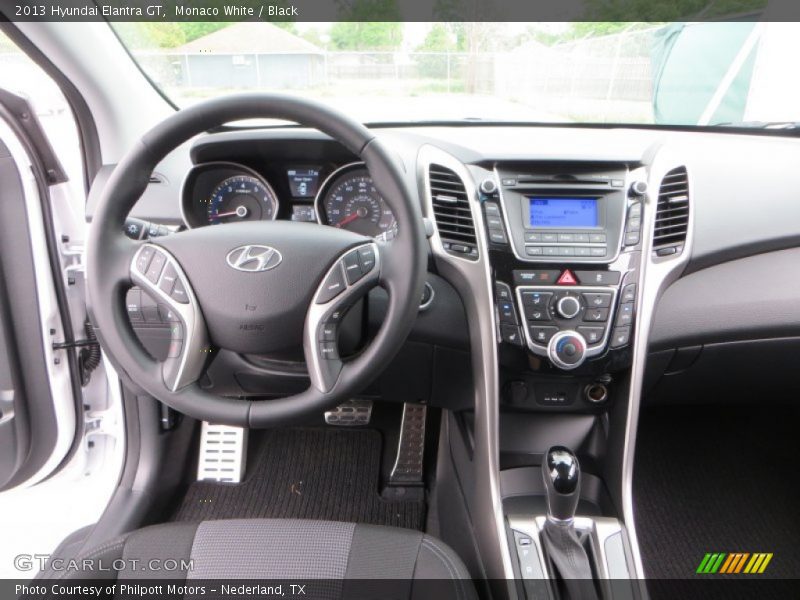 Monaco White / Black 2013 Hyundai Elantra GT