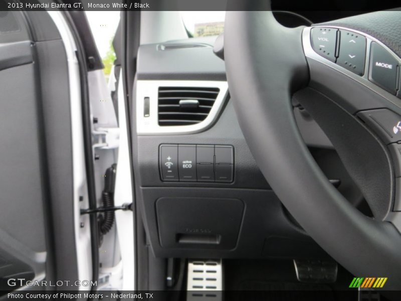 Monaco White / Black 2013 Hyundai Elantra GT