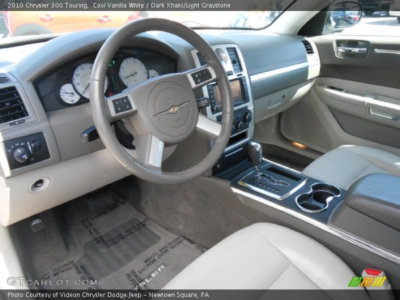 Cool Vanilla White / Dark Khaki/Light Graystone 2010 Chrysler 300 Touring