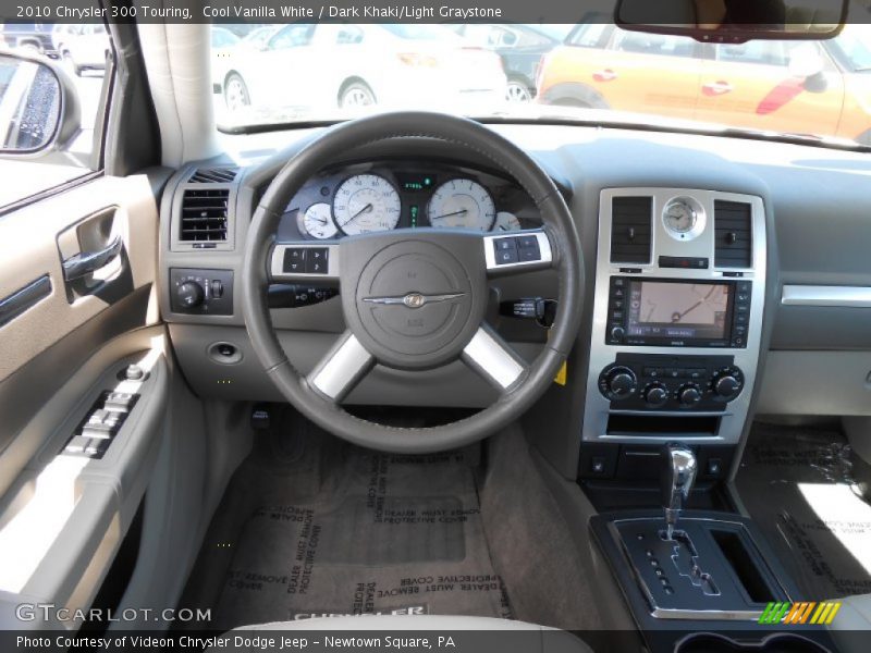 Cool Vanilla White / Dark Khaki/Light Graystone 2010 Chrysler 300 Touring