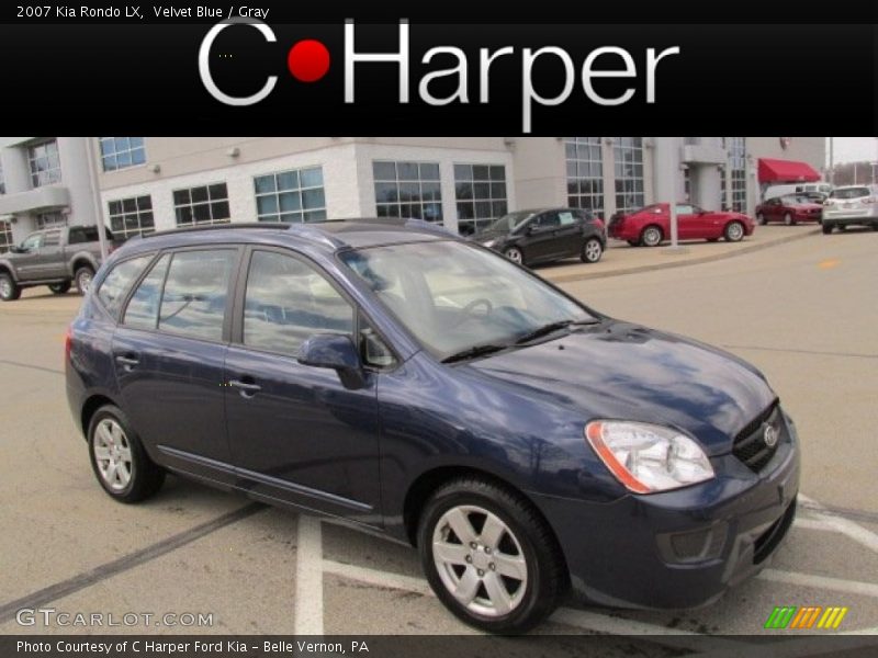 Velvet Blue / Gray 2007 Kia Rondo LX